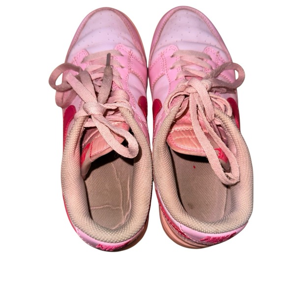 Nike Dunk Low GS Triple Pink WOMENS‎ Size 8 PRE-OWNED DH9765-600 Shoes Sneakers - Picture 7 of 14